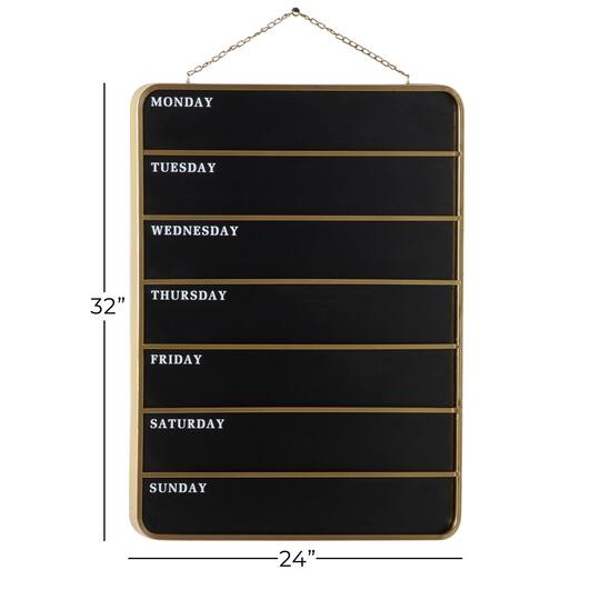 32" Black Contemporary Blackboard Wall Sign